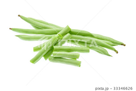 Green beans isolated on white background. Green beans isolated on white background. 33346626