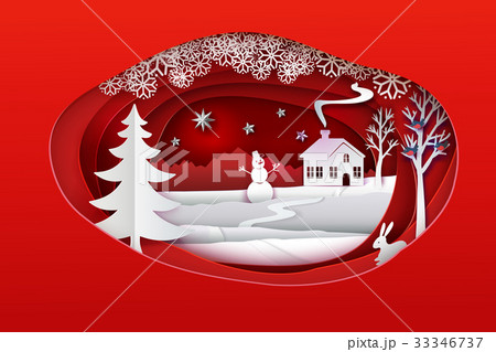 Christmas paper art 33346737