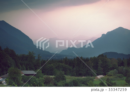 View of Austrian Alps near Salzburg View of Austrian Alps near Salzburg 33347259