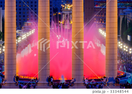Magic Fountain in Barcelona. 33348544