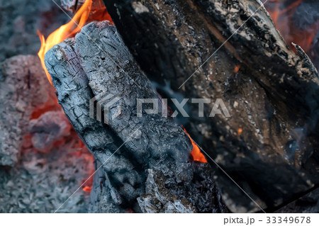 Coal and ember in fire 33349678