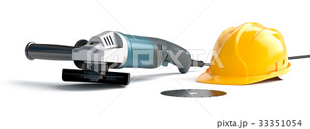 angle grinder and construction helmet angle grinder and construction helmet 33351054