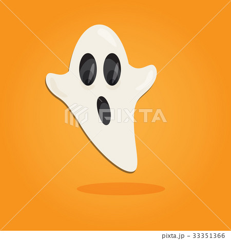 Halloween cartoon art in flat style. Orange 33351366