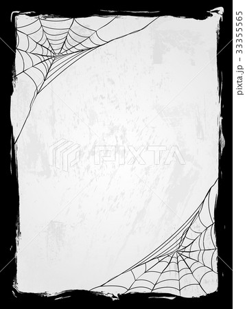 蜘蛛の巣の背景 フレーム素材のイラスト素材
