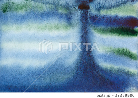 Blue green watercolor abstraction 33359986