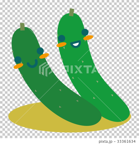 きゅうりの兄弟のイラスト素材