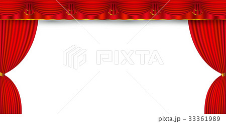 幕 ステージ カーテン 背景 のイラスト素材 33361989 Pixta