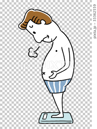 肥満に悩む中年男性 33362559