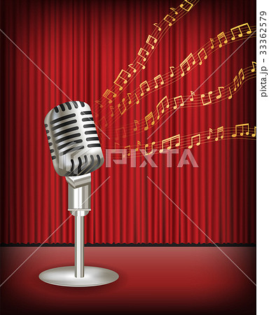 vintage microphone with floating  33362579