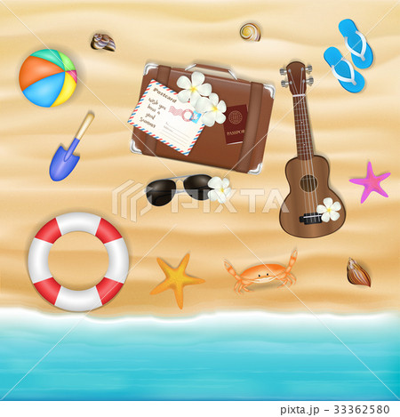 beach travel object on a sea sand beach 33362580
