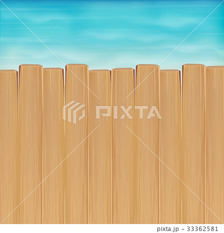 brown wood board over sea water background 33362581