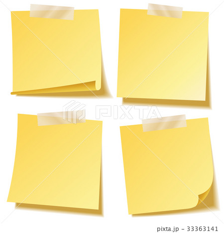 Sticky note with shadow isolated on transparent 33363141