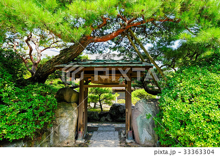 温山荘園　冠木門 33363304