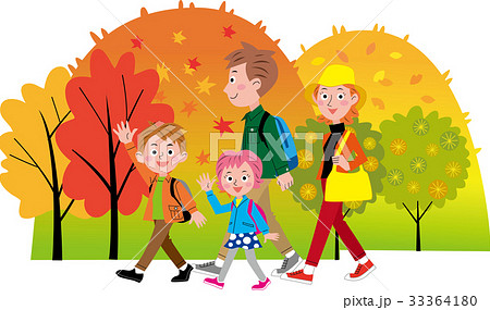 ハイキング 紅葉 家族 ハイキング 紅葉 家族 33364180