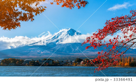 Mount Fuji in Autumn Color, Japan 33366491