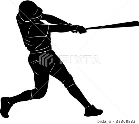 baseball player silhouette 33368832