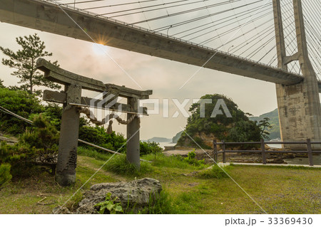 佐賀　唐津の呼子大橋と厳島神社 33369430