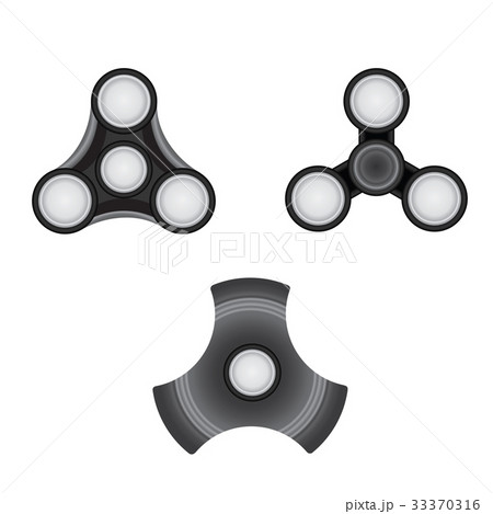 Fidget Spinner set. Stress relieving toy icon 33370316