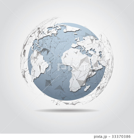 Global network connection. World map point 33370386