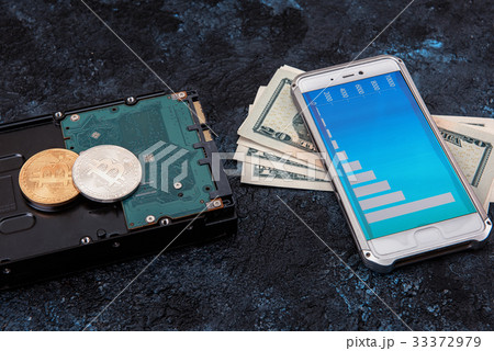 Bitcoin coin with HDD Bitcoin coin with HDD 33372979