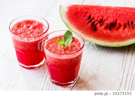 healthy drinks. watermelon smoothie on white healthy drinks. watermelon smoothie on white 33375555