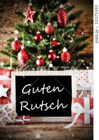 Tree With Guten Rutsch Means Happy New Year Tree With Guten Rutsch Means Happy New Year 33375893
