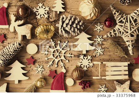 Rustic Christmas Flat Lay, Instagram Filter 33375968