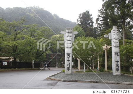 霧雨降る、初夏の高麗神社にて（将軍標） 33377728
