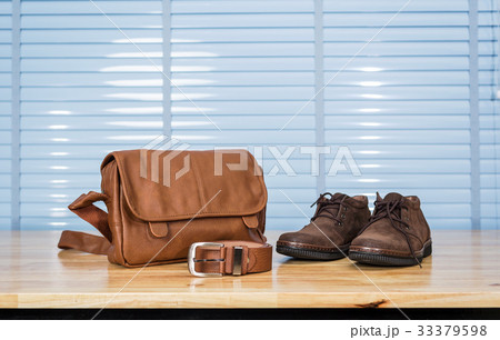 Men's leather fashion clothing, shoes bag and belt Men's leather fashion clothing, shoes bag and belt 33379598