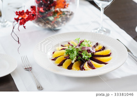 beet and orange napoleon salad 33381046