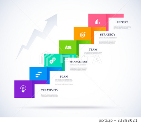 Infographic Step Up Of Business Successful Conceptのイラスト素材