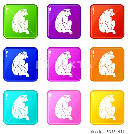 Orangutan icons 9 set Orangutan icons 9 set 33384451
