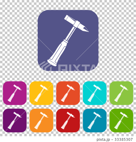Hammer slag of welder icons set flat-插圖素材 [33385307] - PIXTA圖庫
