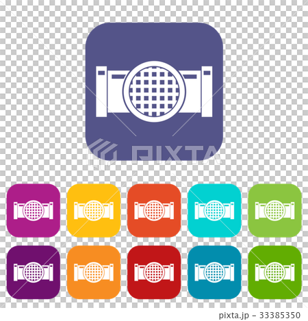 Drain pipe icons set flat - Stock Illustration [33385350] - PIXTA