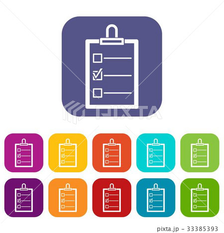 To do list icons set flat 33385393