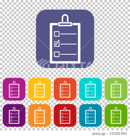 To do list icons set flat 33385393
