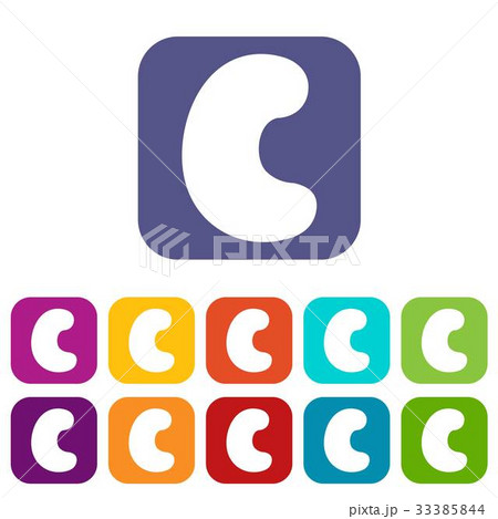 Cashew icons set flat Cashew icons set flat 33385844