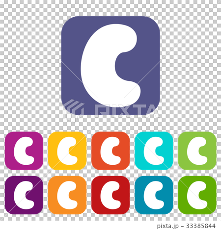 Cashew icons set flat Cashew icons set flat 33385844