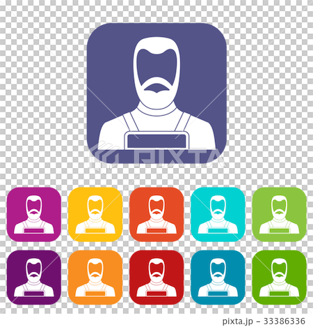 Blacksmith icons set flat Blacksmith icons set flat 33386336