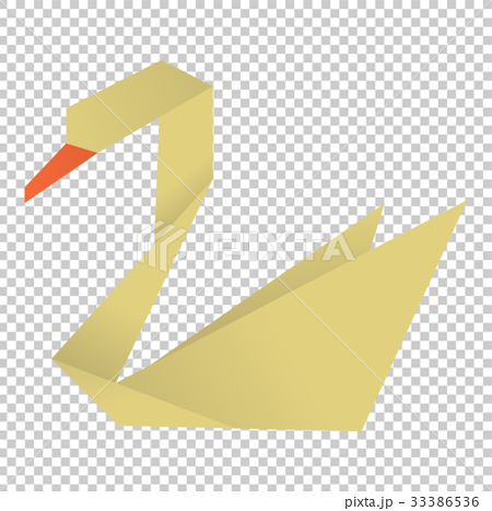 Origami Swan Icon Cartoon Styleのイラスト素材