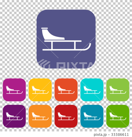 Sled icons set Sled icons set 33386611