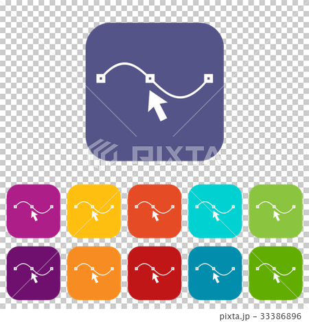 Drawing the curve icons set - Stock Illustration [33386896] - PIXTA