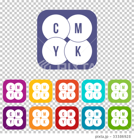CMYK circles icons set CMYK circles icons set 33386928