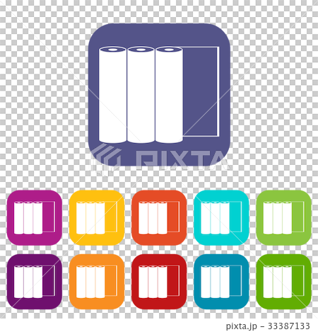 Rolls of paper icons set Rolls of paper icons set 33387133