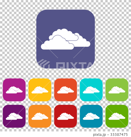 Clouds icons set - Stock Illustration [33387475] - PIXTA