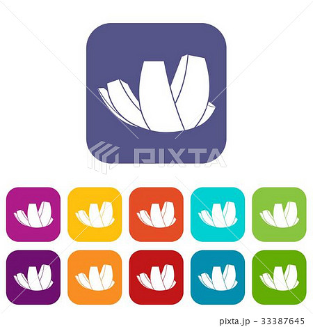 ArtScience Museum in Singapore icons set 33387645