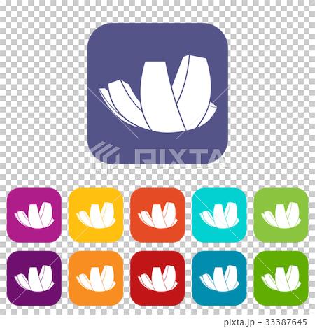 ArtScience Museum in Singapore icons set 33387645