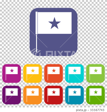 Vietnam flag icons set Vietnam flag icons set 33387743