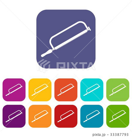 Hacksaw icons set Hacksaw icons set 33387793