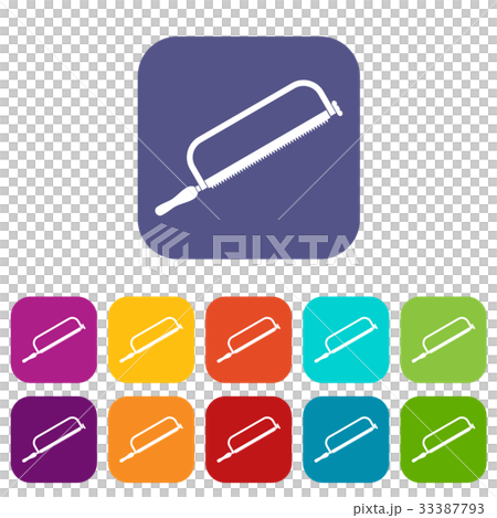 Hacksaw icons set Hacksaw icons set 33387793
